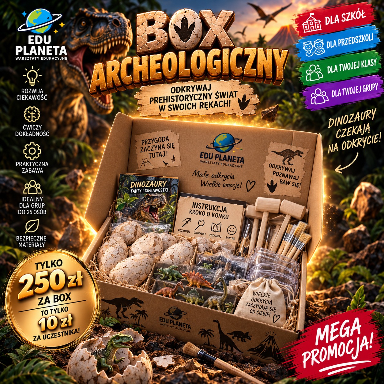 Otwarty Box Archeologiczny z zawartością